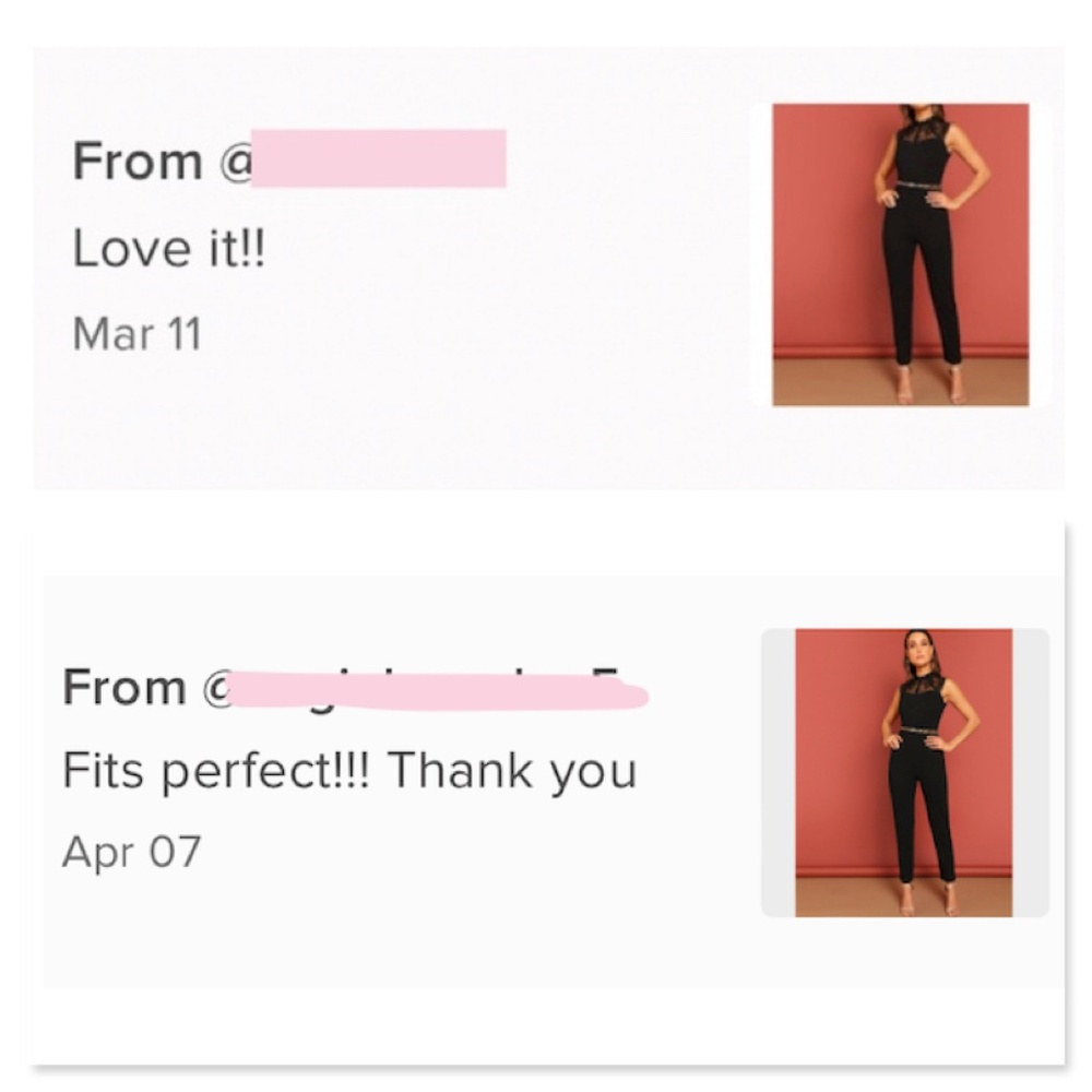 Black Lace Detail Tapered Leg Jumpsuit - Picture 6 of 8